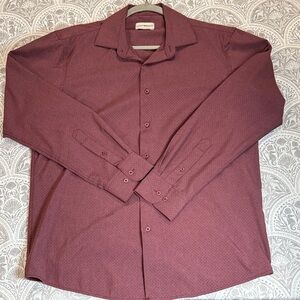 lucky maroon M slim fit Dress Shirt
